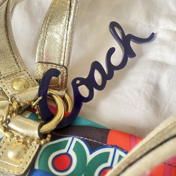 Coach Poppy Pop C Glam Spotlight Colorful Signature Shoulder Handbag Tote - Picture 3 of 7